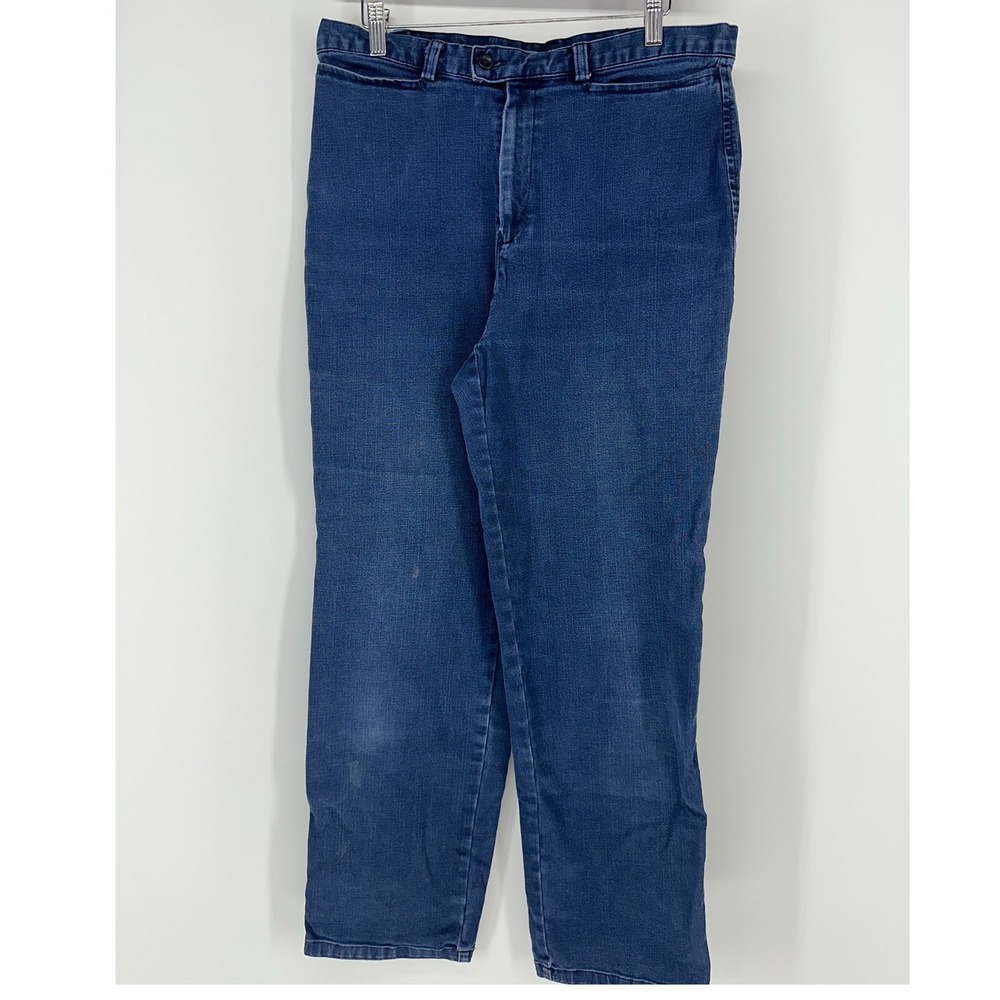 Dockers Favorite Fit Pants Womens 12 MED Blue Stretch Straight Leg Casual Work‎